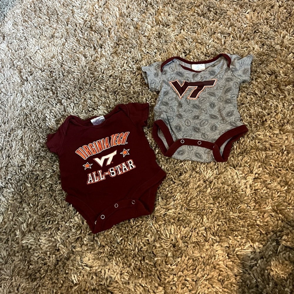 Rivalry Threads 91 Virginia Tech all star set of 2 onesies